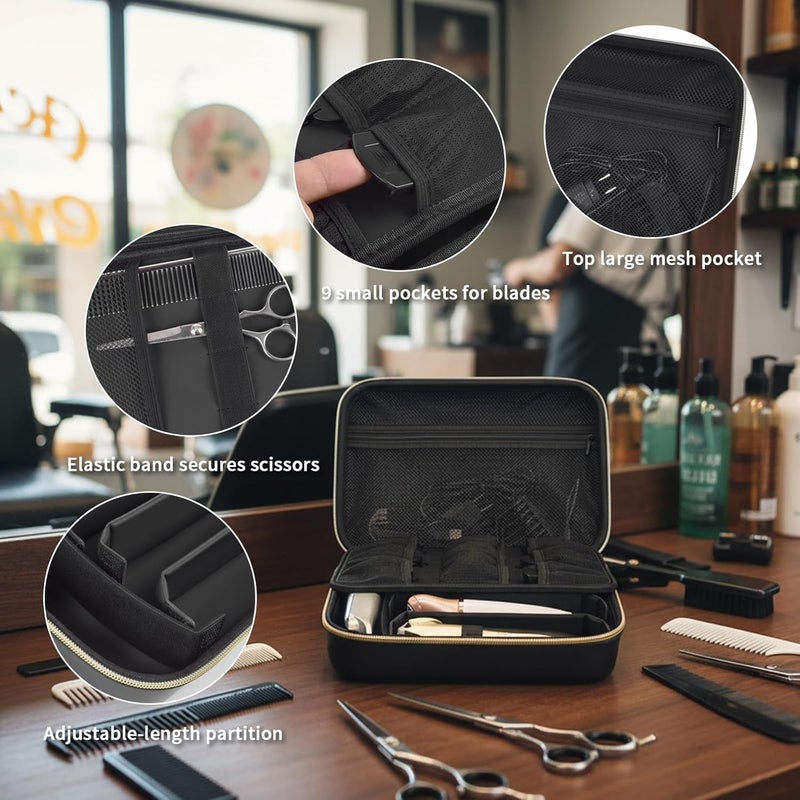 casmilee Barber Case for Hair Clippers Cutting Supplies, Trimmer Accessories Organizer for Wahl/ for Ufree/ for Andis Men Women Razor Grooming Kits, for Oneisal Dog Shaver- Washable Oilproof Travel Bag Only - Image 4
